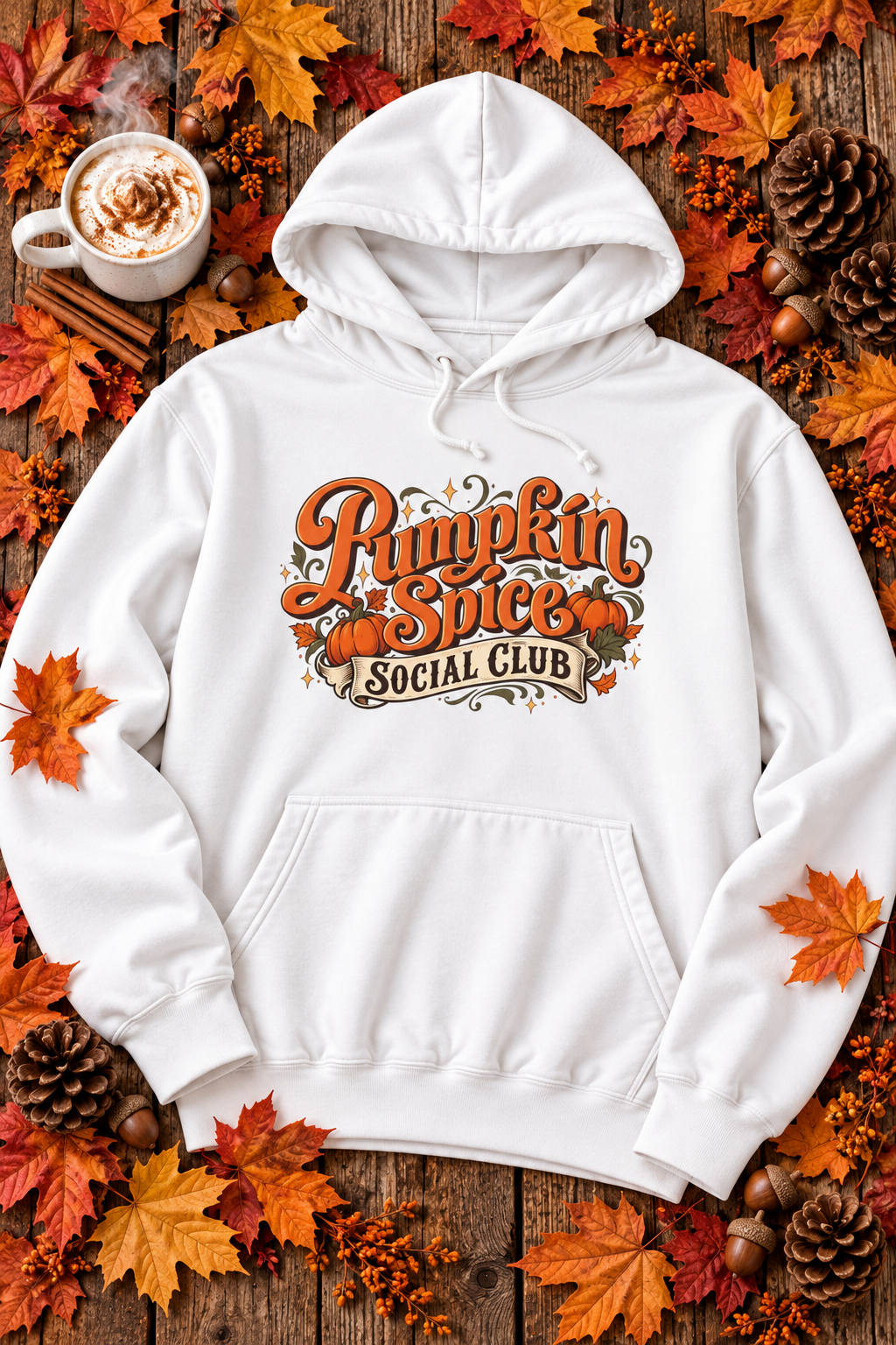 Pumpkin Spice Social Club Hoodie — Cozy Fall Unisex Sweatshirt