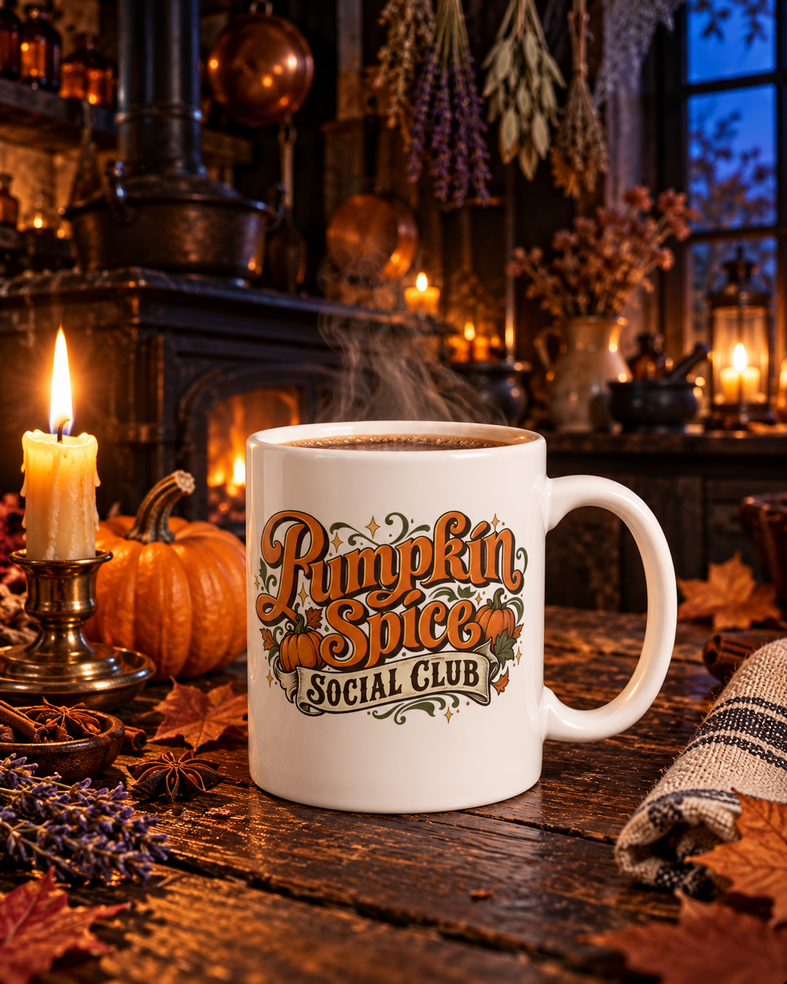Pumpkin Spice Social Club Mug | Retro Fall Pumpkin Coffee Mug