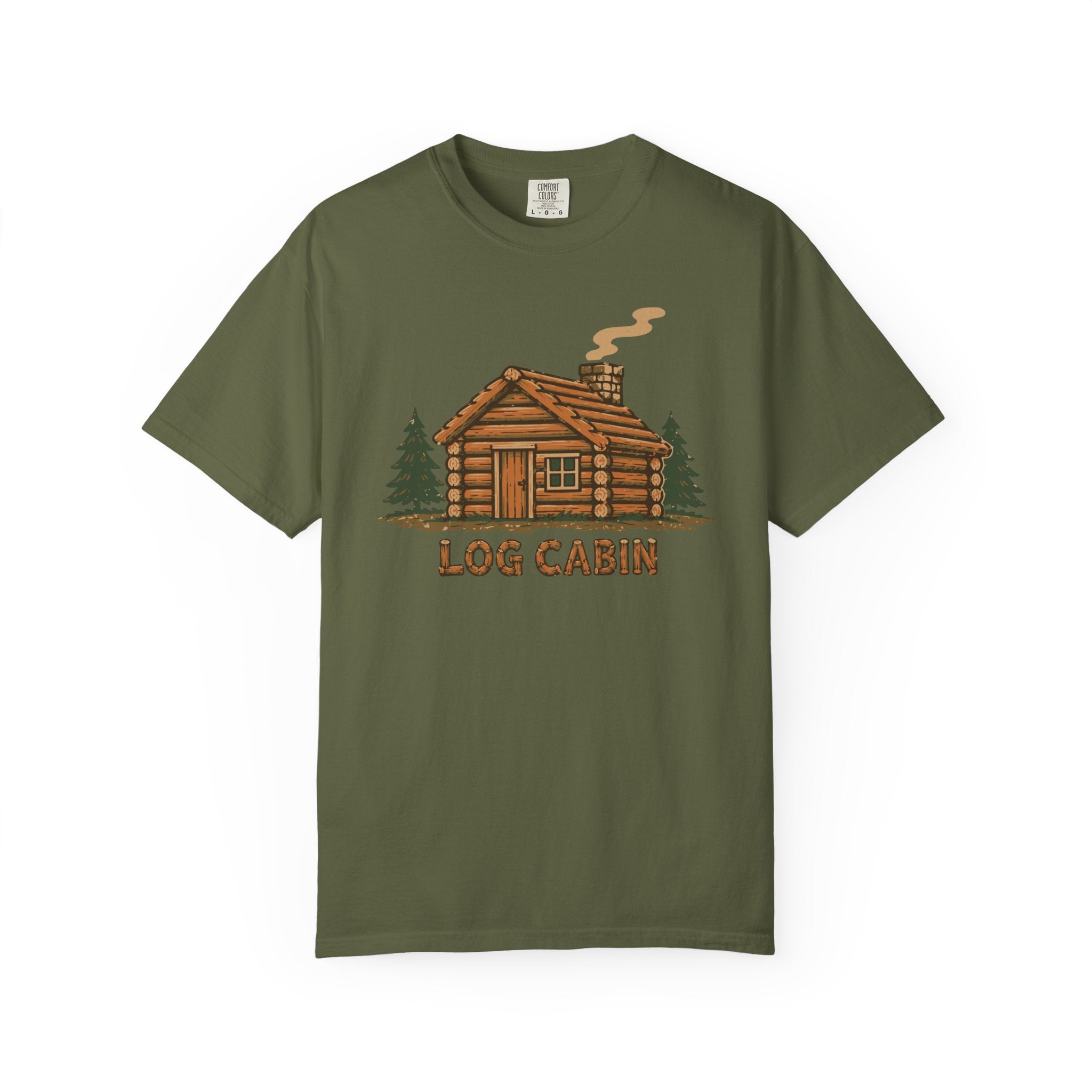 Log Cabin Tee — Garment-Dyed Unisex T-Shirt