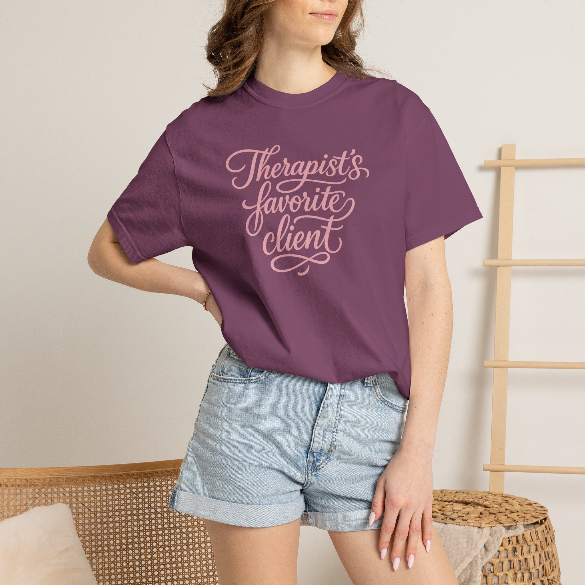 Therapist's Favorite Client - Unisex Garment-Dyed T-shirt