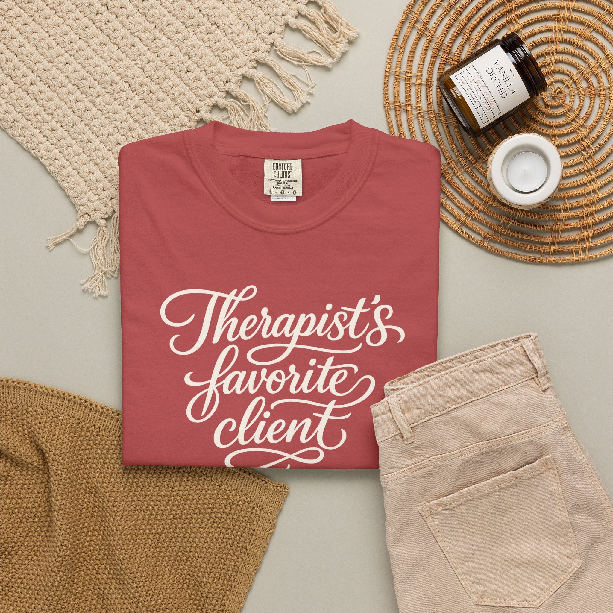 Therapist's Favorite Client - Unisex Garment-Dyed T-shirt