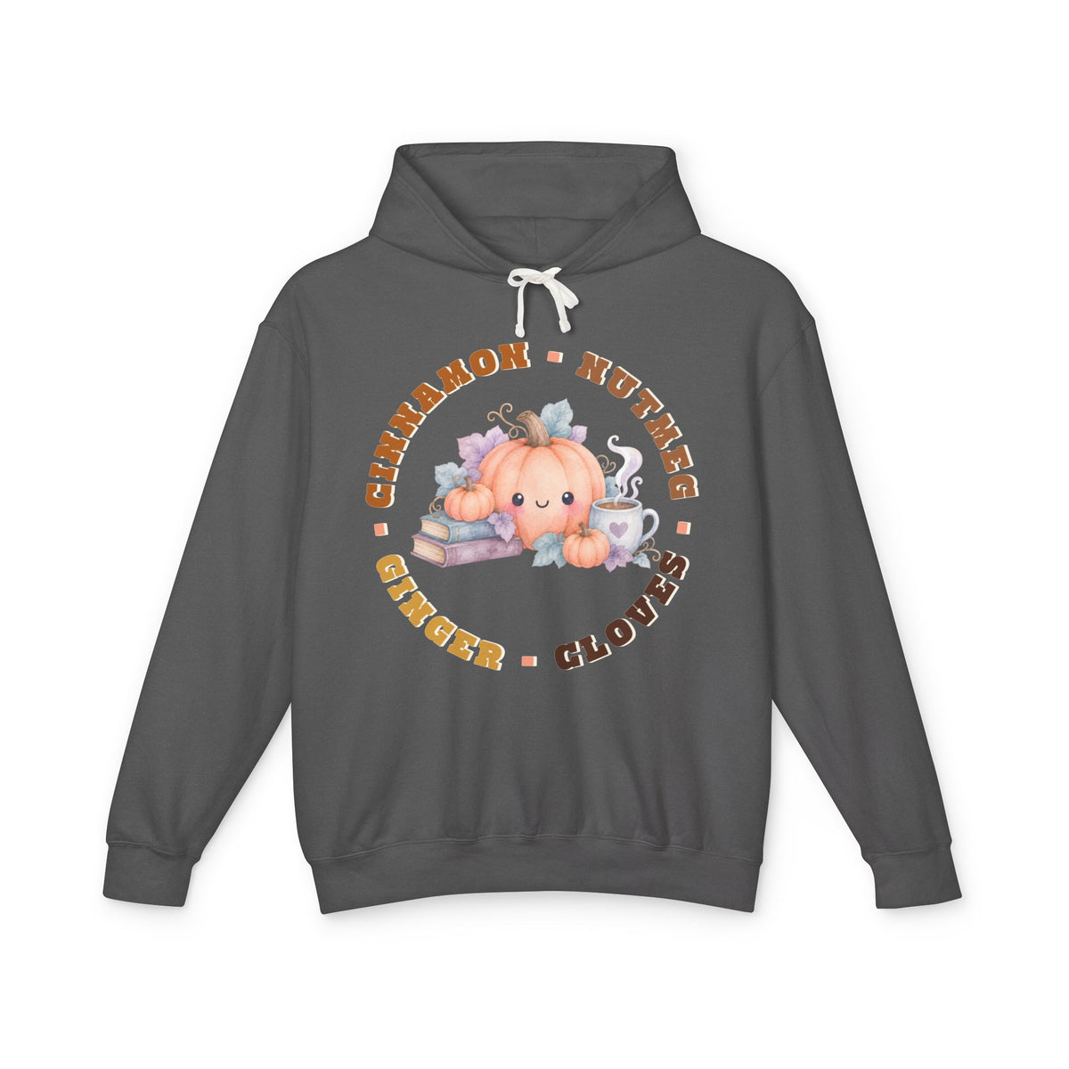 Pumpkin Spice Fall Coffee & Books Graphic Hoodie