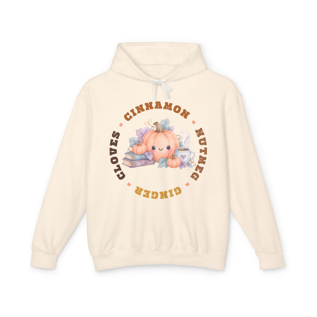 Pumpkin Spice Fall Coffee & Books Graphic Hoodie