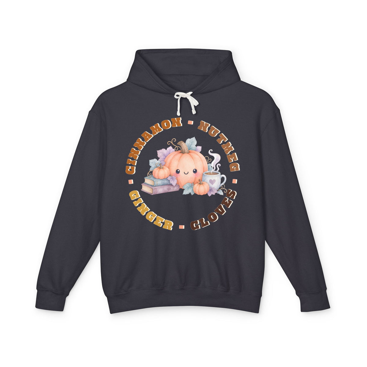 Pumpkin Spice Fall Coffee & Books Graphic Hoodie