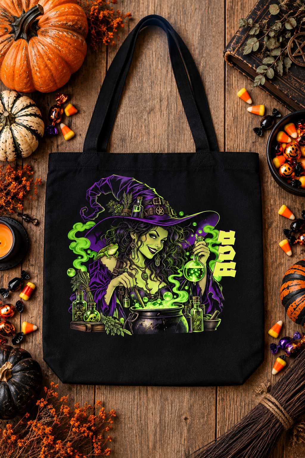 Personalized Potion Witch Trick-or-Treat Tote Bag