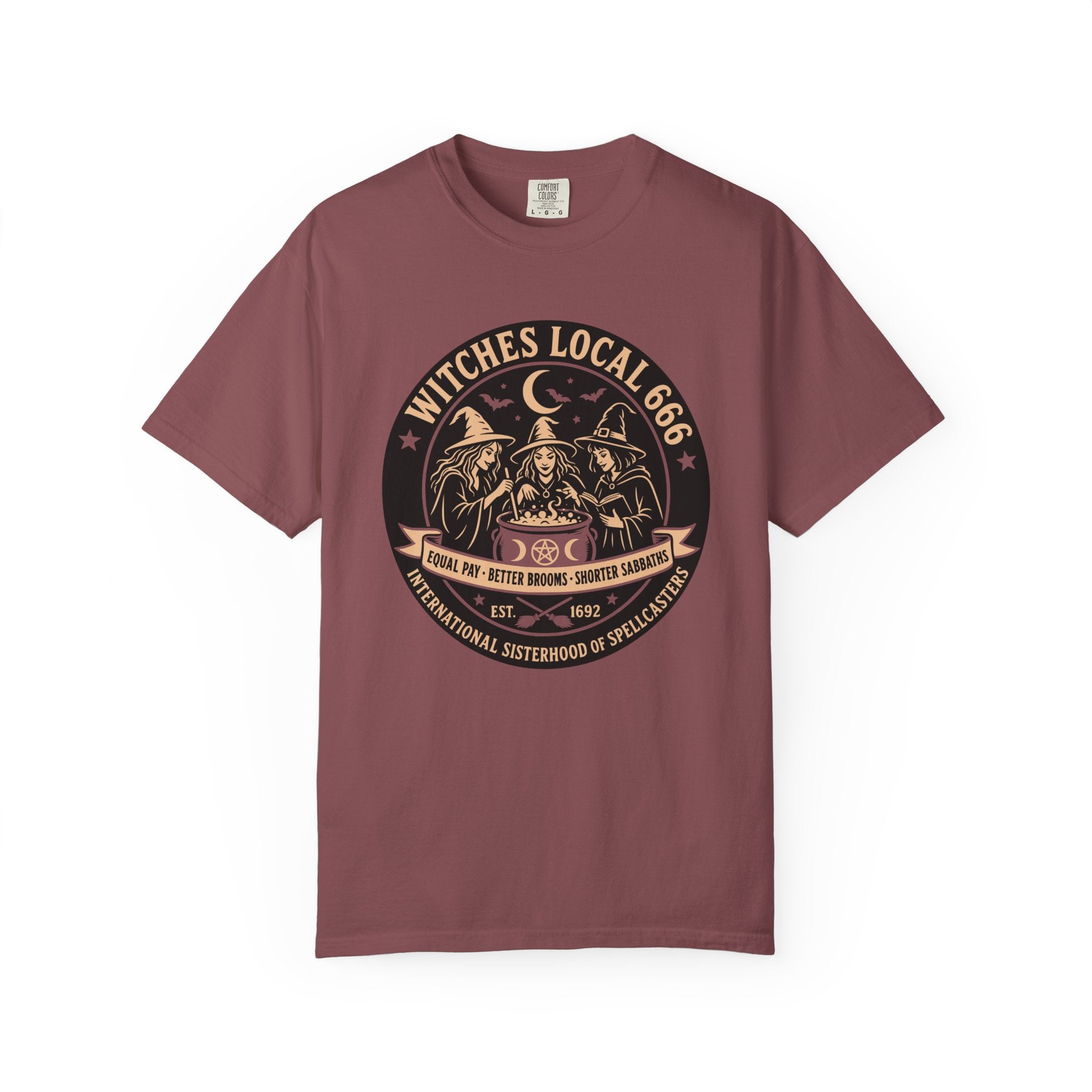Witches Local 666 — International Sisterhood of Spellcasters Tee | 2026 | Unisex Garment-Dyed T-shirt