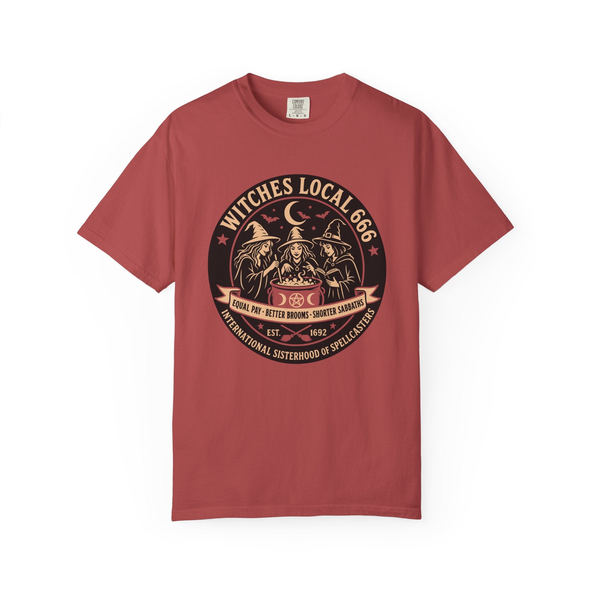 Witches Local 666 — International Sisterhood of Spellcasters Tee | 2026 | Unisex Garment-Dyed T-shirt