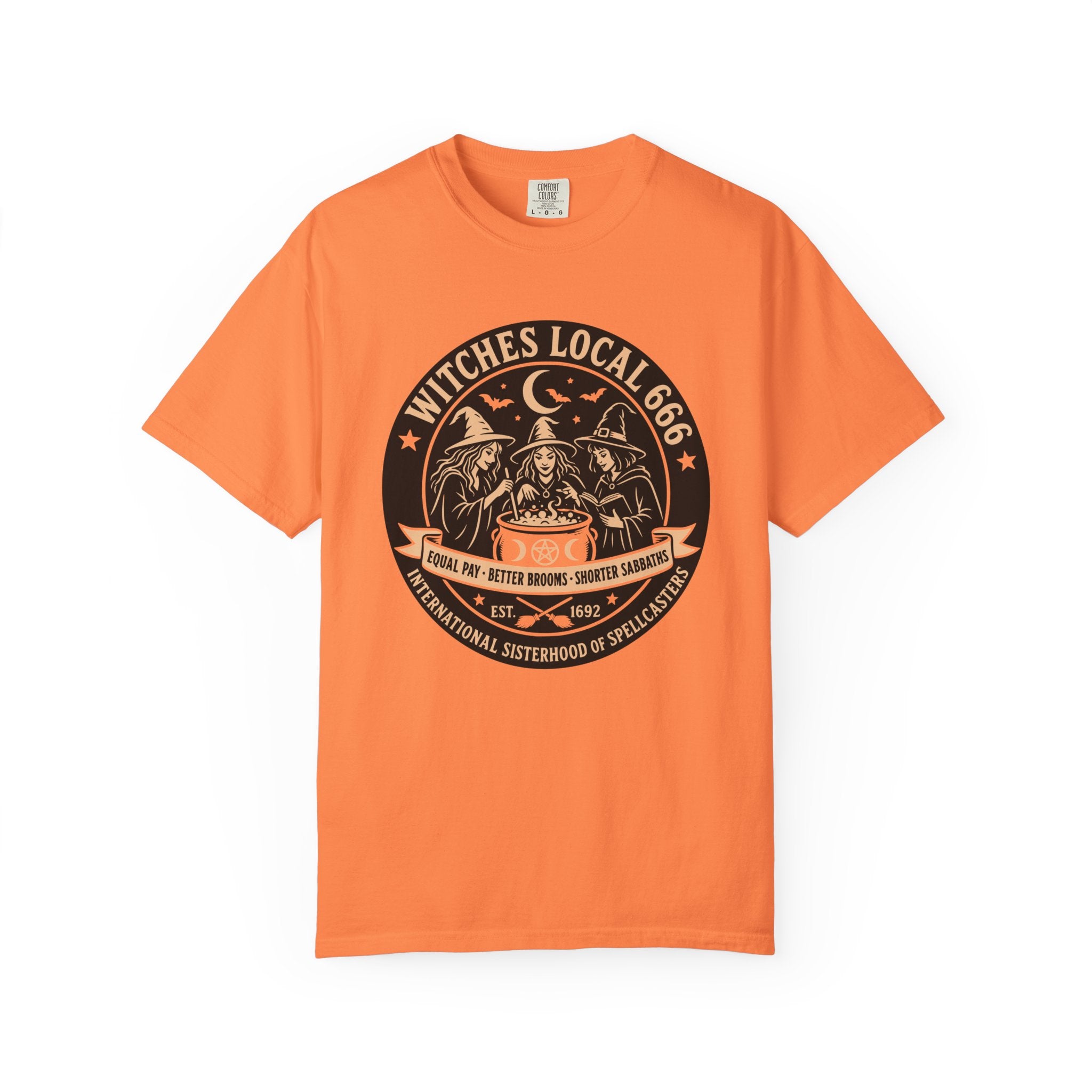 Witches Local 666 — International Sisterhood of Spellcasters Tee | 2026 | Unisex Garment-Dyed T-shirt