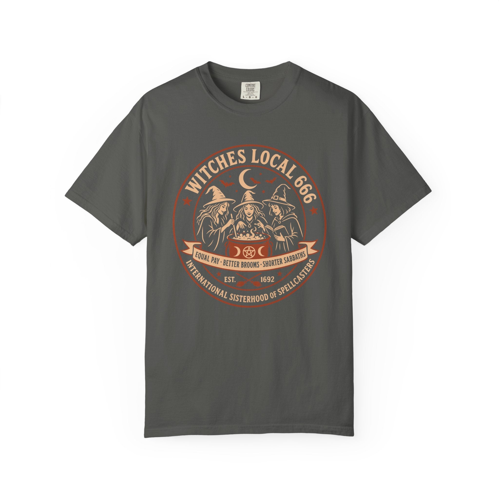 Witches Local 666 — International Sisterhood of Spellcasters Tee | 2026 | Unisex Garment-Dyed T-shirt