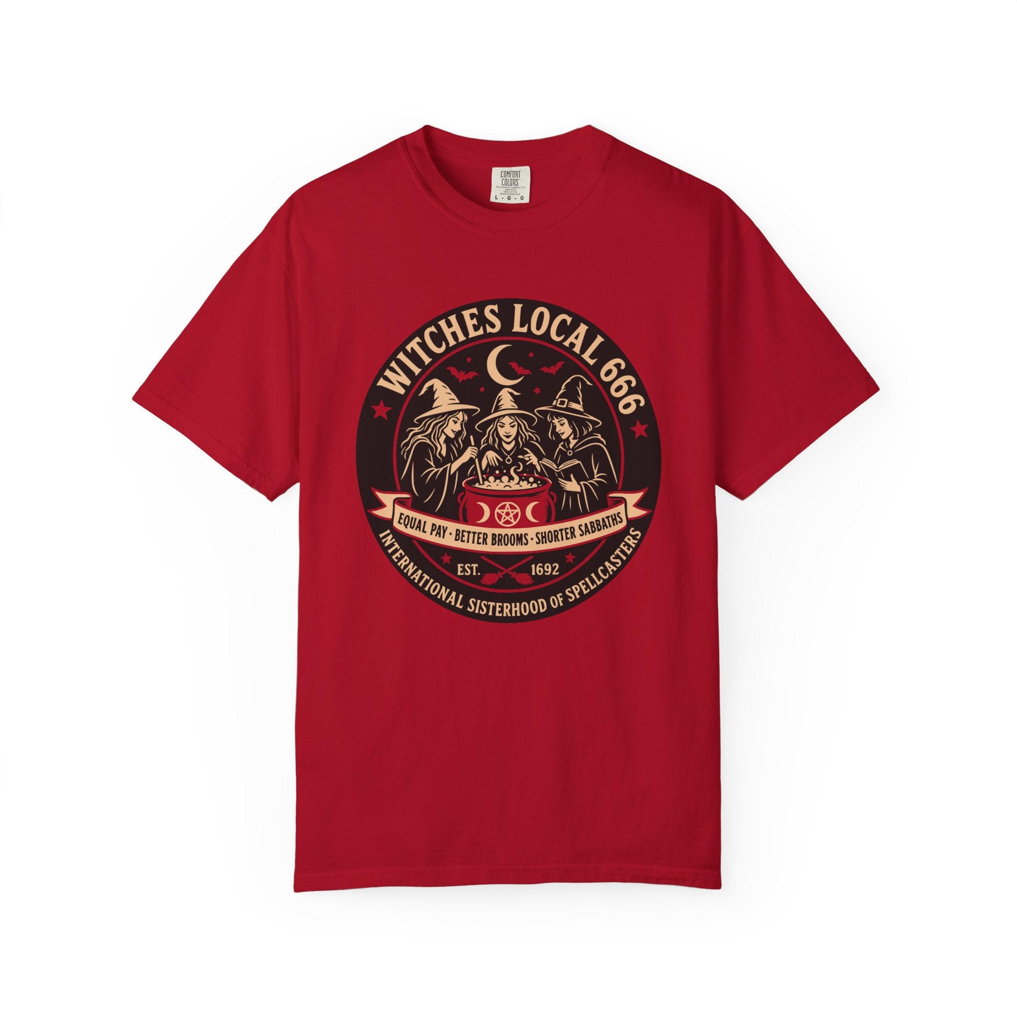 Witches Local 666 — International Sisterhood of Spellcasters Tee | 2026 | Unisex Garment-Dyed T-shirt