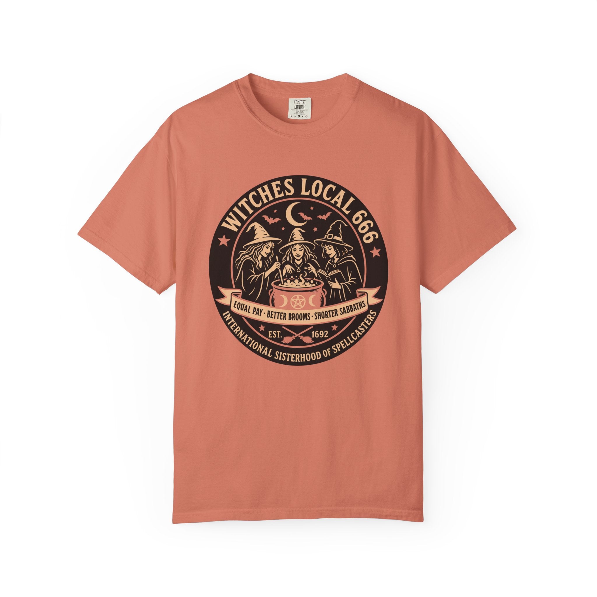 Witches Local 666 — International Sisterhood of Spellcasters Tee | 2026 | Unisex Garment-Dyed T-shirt