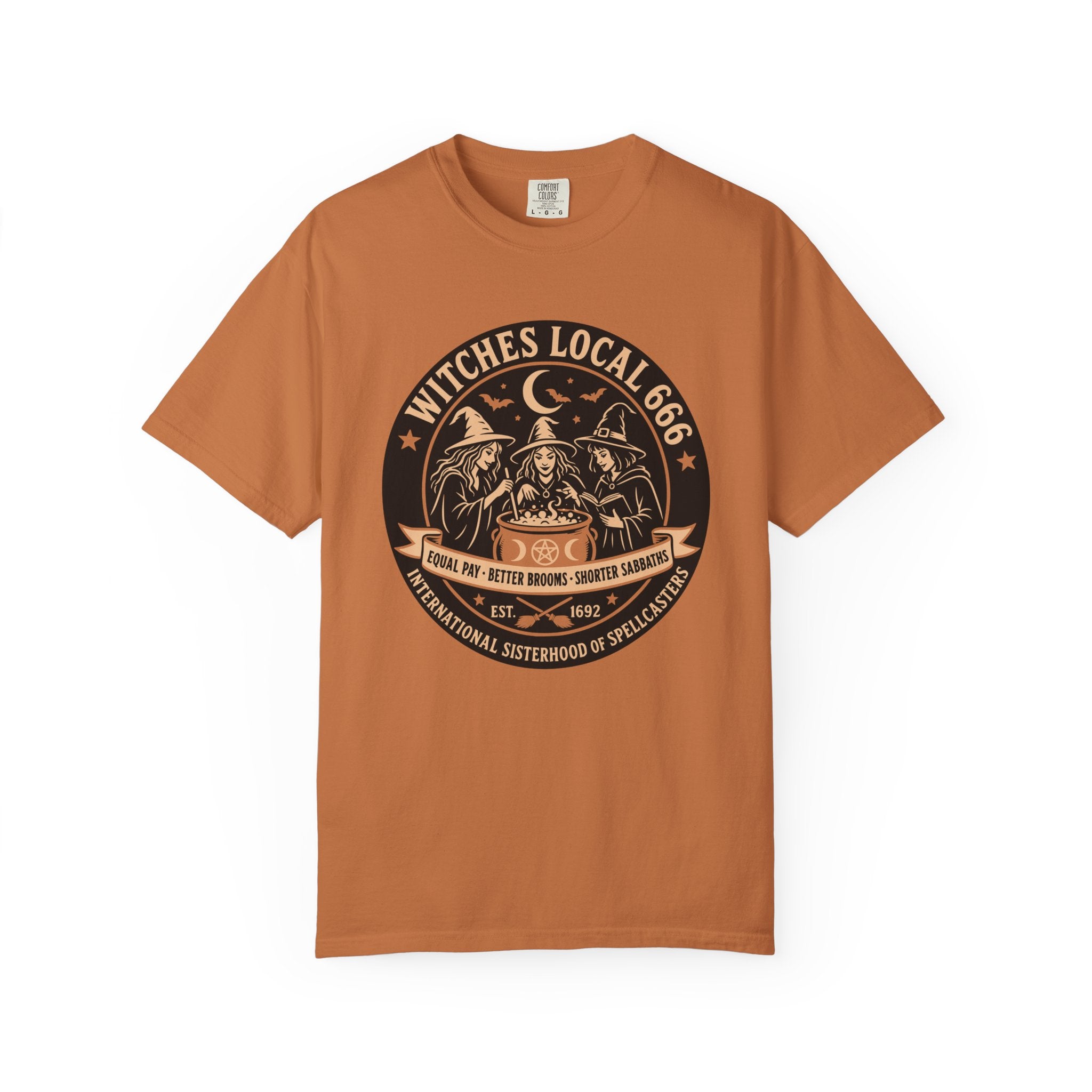 Witches Local 666 — International Sisterhood of Spellcasters Tee | 2026 | Unisex Garment-Dyed T-shirt
