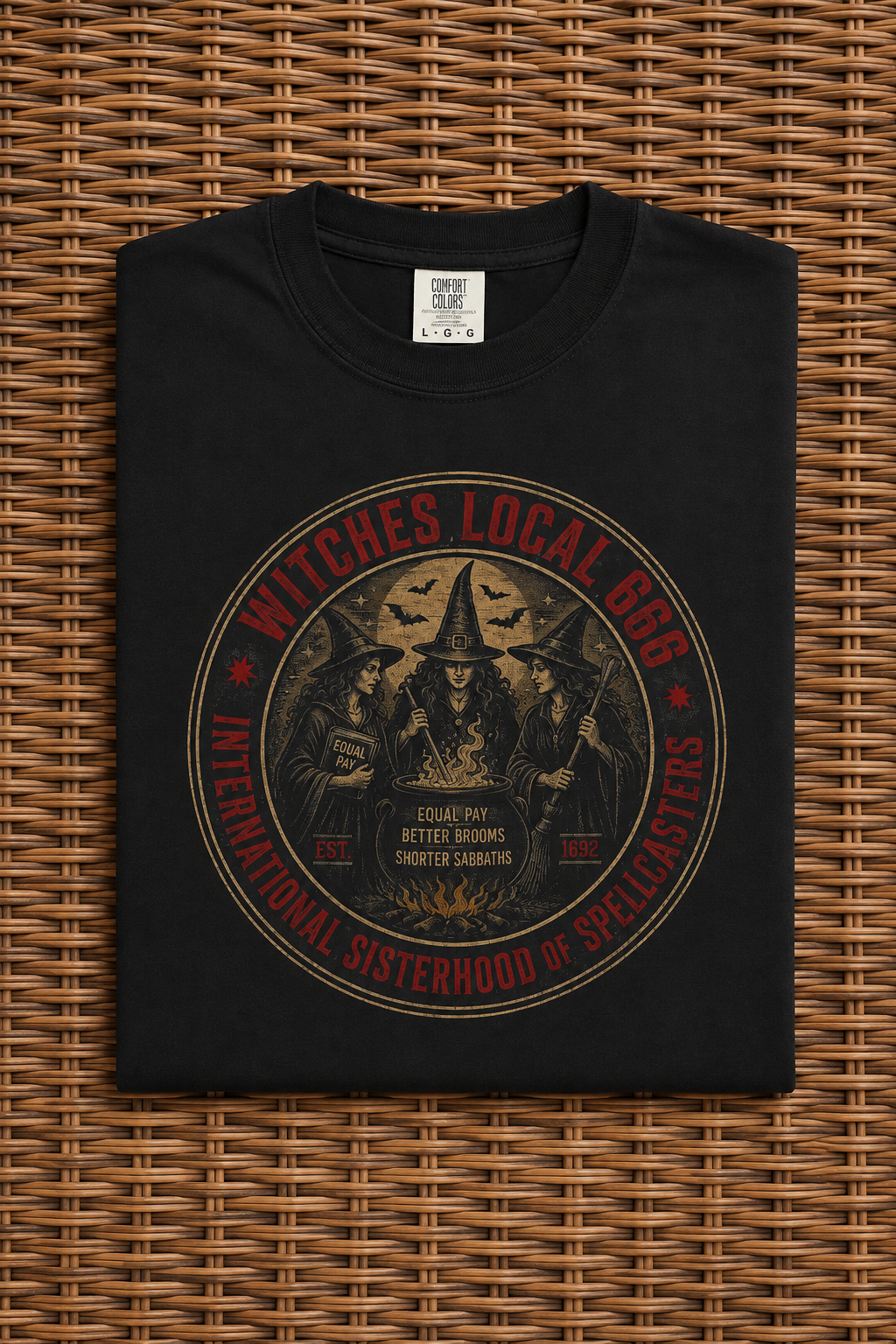 Witches Local 666 tee - Black - Pinterest mockup