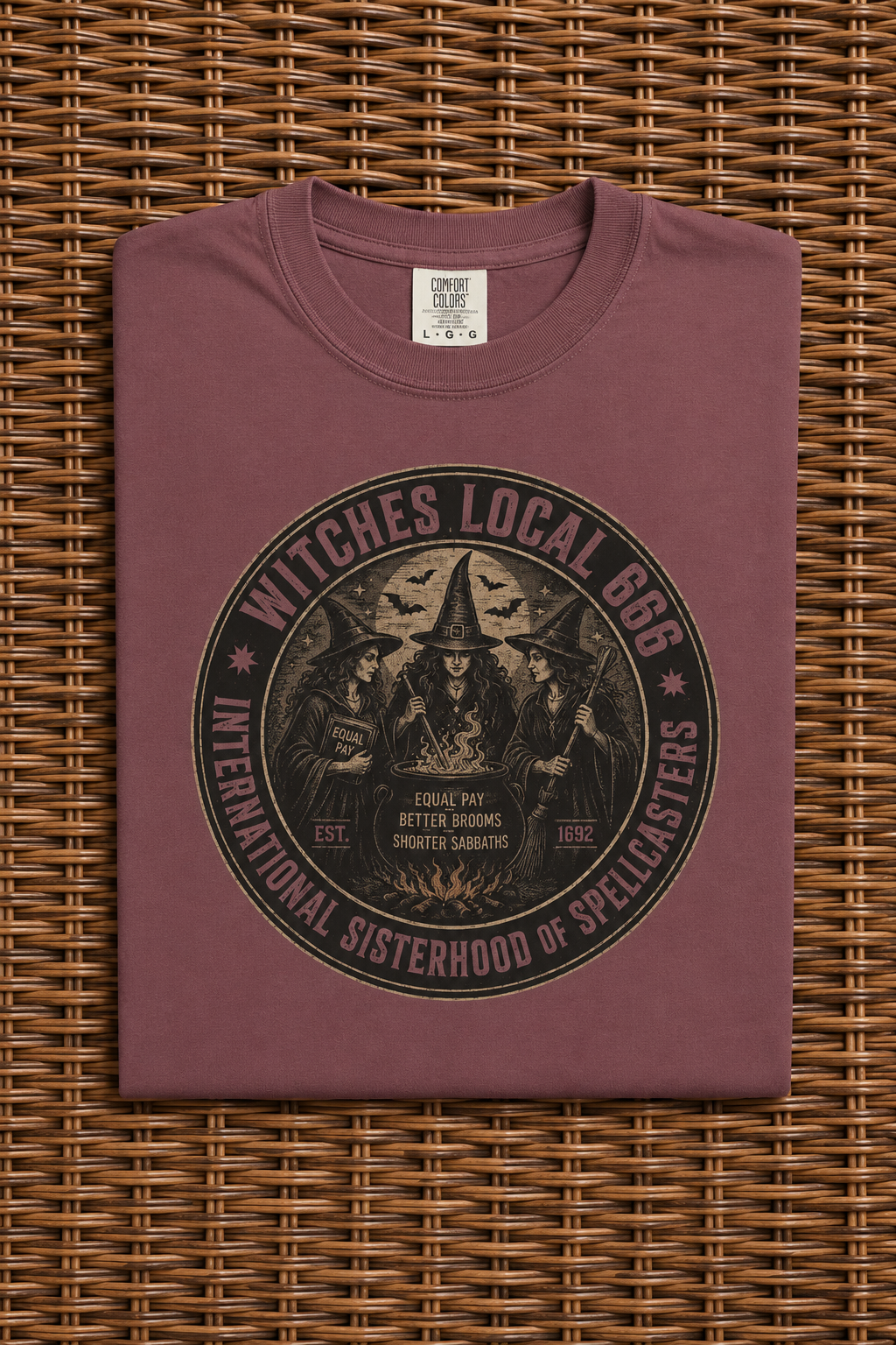 Witches Local 666 tee - Brick - Pinterest mockup