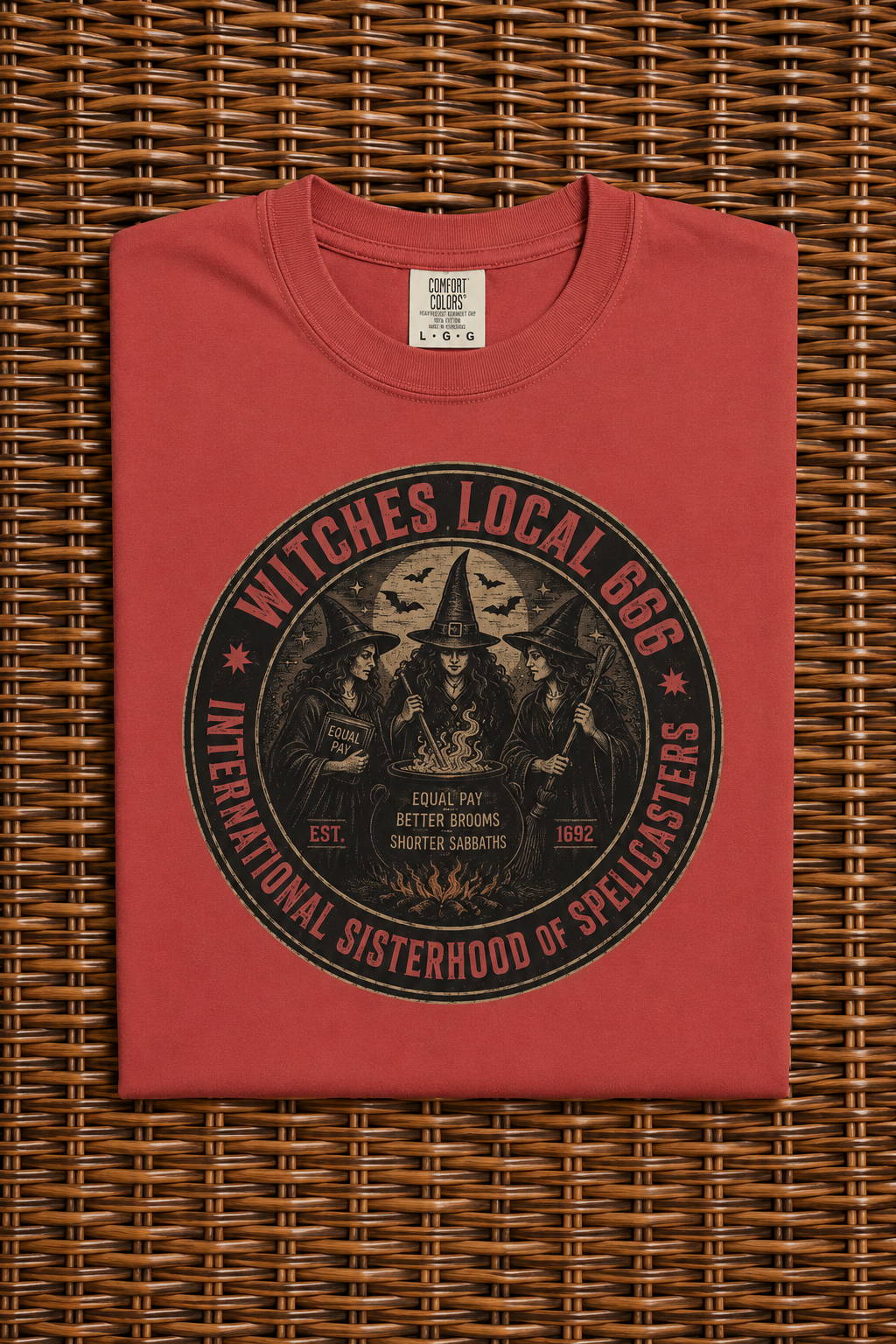 Witches Local 666 tee - Crimson - Pinterest mockup