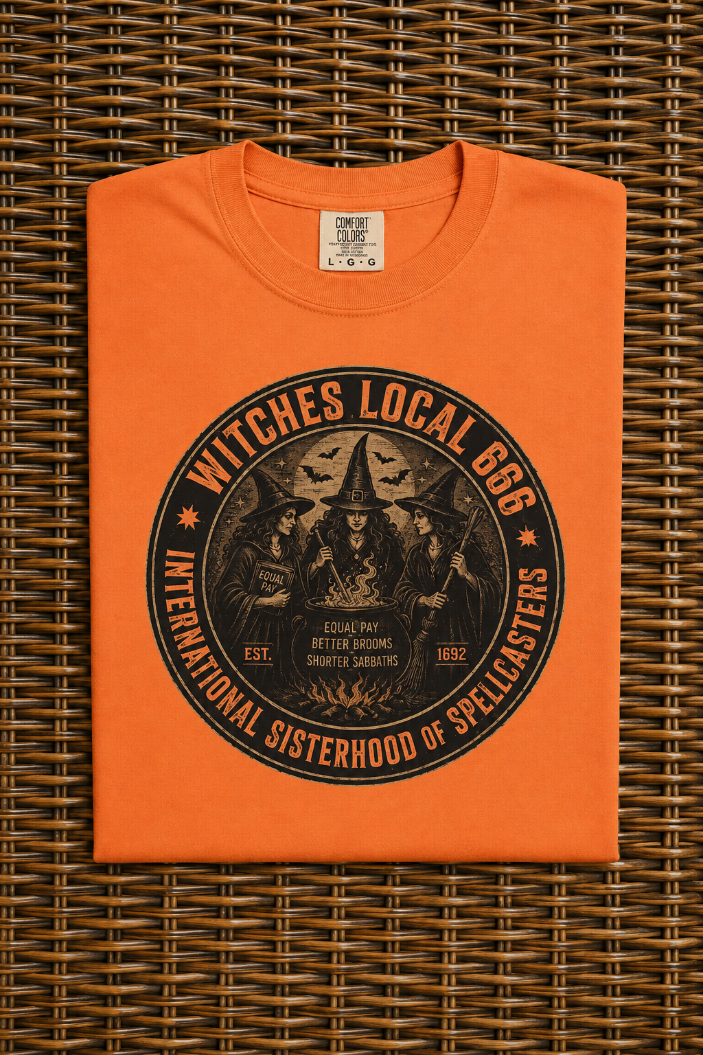 Witches Local 666 tee - Melon - Pinterest mockup