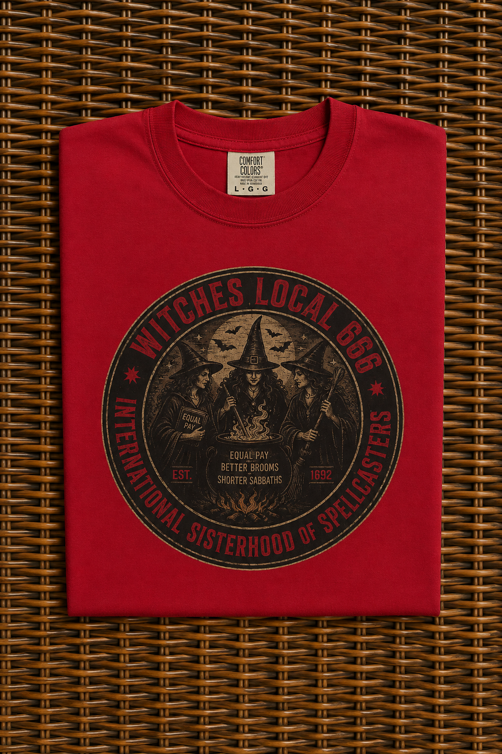 Witches Local 666 tee - Red - Pinterest mockup